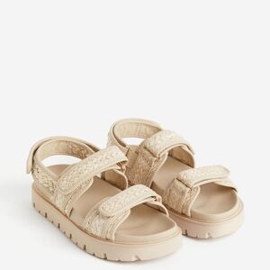 H&M Tan Platform Sandals with Adjustable Straps